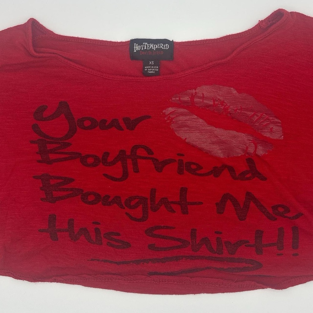 Vintage Red Graphic Crop Top